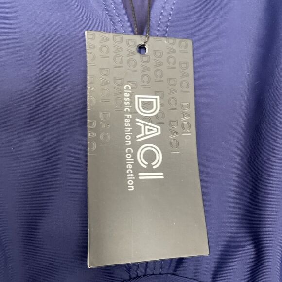 Daci Women 26w Plus Size Tankini Swim Top NWT Blue - Picture 4 of 7